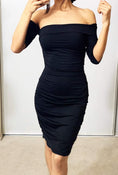 Load image into Gallery viewer, Women'S Summer Short Sleeve Sexy Bodycon Ruched Mini Party Dress
