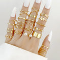 Load image into Gallery viewer, 22PCS Knuckle Rings Stackable Rings Gold Wave Joint Finger for Women
