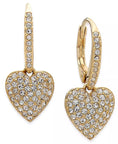 Load image into Gallery viewer, Pavé Heart Drop Earrings, Created for Macy'S
