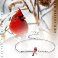 Load image into Gallery viewer, When Cardinal Appear Angel Are near Urn for Ashes Bracelet 925 Sterling Silver Red Cardinal Bracelets Memorial Keepsake Jewelry Gift for Women Dog Cat Pet Grandma Grandpa
