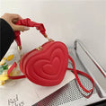 Load image into Gallery viewer, Fashion Love Heart Shape Shoulder Bag Small Handbags Designer Crossbody Bags for Women Solid Pu Leather Top Handle Bag
