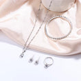 Load image into Gallery viewer, Luxury Women Ring Necklace Earrings Rhinestone Bracelet Female Casual Ladies Jewelry Set
