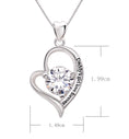 Load image into Gallery viewer, Jewelry Sterling Silver "Daddy'S Girl Love Forever" Love Heart Cubic Zirconia Pendant Necklace
