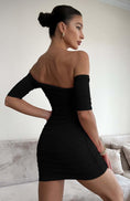 Load image into Gallery viewer, Women'S Summer Short Sleeve Sexy Bodycon Ruched Mini Party Dress
