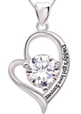 Load image into Gallery viewer, Jewelry Sterling Silver "Daddy'S Girl Love Forever" Love Heart Cubic Zirconia Pendant Necklace
