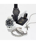 Load image into Gallery viewer, Men'S Chronograph Black Silicone Strap Watch 45Mm Gift Set
