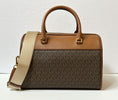 Load image into Gallery viewer, MICHAEL KORS JET SET TRAVEL MEDIUM DUFFLE SHOULDER CROSSBODY BAG MK BROWN
