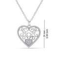 Load image into Gallery viewer, 925 Sterling Silver Rose-Gold Plated Mother of Pearl CZ Pave Heart Pendant Necklace for Women and Teen Girls 18" Inch
