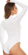 Load image into Gallery viewer, Women'S Turtleneck High Neck Long Sleeve Tops Bodysuit Jumpsuit Basic Solid Color Bodycon Leotard
