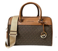 Load image into Gallery viewer, MICHAEL KORS JET SET TRAVEL MEDIUM DUFFLE SHOULDER CROSSBODY BAG MK BROWN
