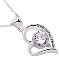 Load image into Gallery viewer, Jewelry Sterling Silver "Daddy'S Girl Love Forever" Love Heart Cubic Zirconia Pendant Necklace
