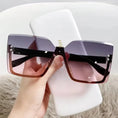 Load image into Gallery viewer, New European and American Style Half-Frame Metal Sunglasses Fashion Slim Women'S Sunglasses Anti-Uv Glasses
