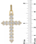 Load image into Gallery viewer, Cubic Zirconia Cross Pendant in 14K Gold-Plated Sterling Silver, Created for Macy'S
