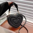 Load image into Gallery viewer, Fashion Love Heart Shape Shoulder Bag Small Handbags Designer Crossbody Bags for Women Solid Pu Leather Top Handle Bag
